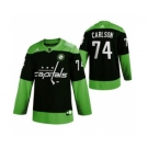 Men's Washington Capitals #74 John Carlson Green Hockey Fight nCoV Limited Hockey Jersey