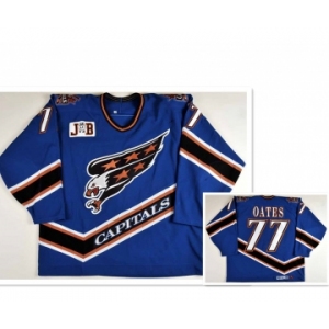 Men's Washington Capitals #77 Adam Oates 1996-97 Game Worn with Patch JB Jersey
