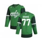 Men's Washington Capitals #77 T.J. Oshie 2020 St. Patrick's Day Stitched Hockey Jersey Green