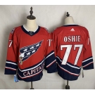 Men's Washington Capitals #77 T.J. Oshie Red Retro 2020 Hockey Jersey