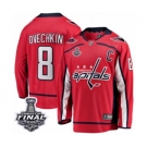 Men's Washington Capitals #8 Alex Ovechkin Fanatics Branded Red Home Breakaway 2018 Stanley Cup Final NHL Jersey