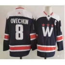 Men's Washington Capitals #8 Alex Ovechkin NEW Navy Blue Adidas Stitched NHL Jersey