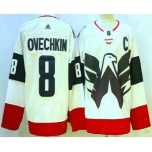 Men's Washington Capitals #8 Alex Ovechkin White 2023 Stadium Series Authentic Jersey