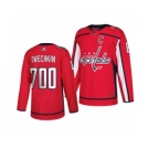 Men's Washington Capitals #8 Alexander Ovechkin 700 Goals Authentic Player Hockey Jersey Red