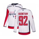 Men's Washington Capitals #92 Evgeny Kuznetsov White Road Stitched Hockey Jersey