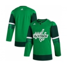 Men's Washington Capitals Blank 2020 St. Patrick's Day Stitched Hockey Jersey Green