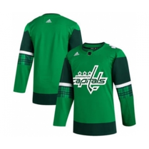 Men's Washington Capitals Blank 2020 St. Patrick's Day Stitched Hockey Jersey Green