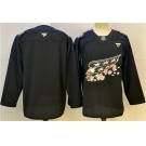 Men's Washington Capitals Blank Black Cherry Blossom Stitched Hockey Jersey