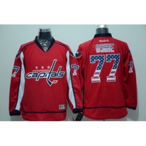 NHL Washington Capitals #77 Oshie Red Usa national flag jerseys