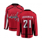 Washington Capitals #21 Lucas Johansen Fanatics Branded Red Home Breakaway NHL Jersey