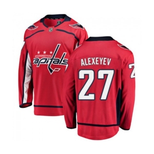 Washington Capitals #27 Alexander Alexeyev Fanatics Branded Red Home Breakaway NHL Jersey
