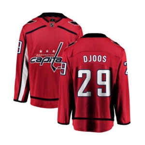 Washington Capitals #29 Christian Djoos Fanatics Branded Red Home Breakaway NHL Jersey