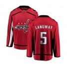 Washington Capitals #5 Rod Langway Fanatics Branded Red Home Breakaway NHL Jersey