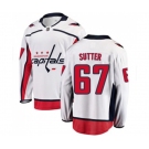 Washington Capitals #67 Riley Sutter Fanatics Branded White Away Breakaway NHL Jersey