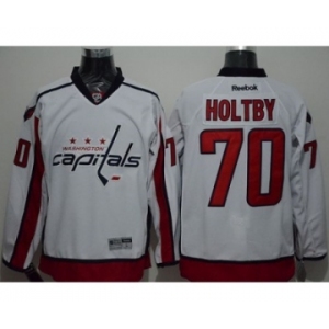 Washington Capitals #70 Braden Holtby White Stitched NHL Jersey