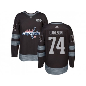 Washington Capitals #74 John Carlson Black 1917-2017 100th Anniversary Stitched NHL Jersey