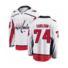 Washington Capitals #74 John Carlson Fanatics Branded White Away Breakaway NHL Jersey