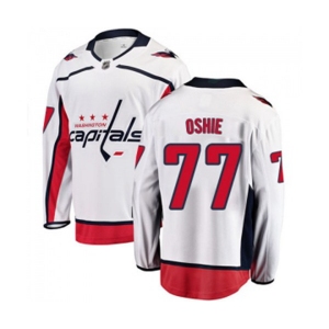 Washington Capitals #77 T.J. Oshie Fanatics Branded White Away Breakaway NHL Jersey