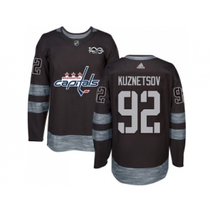 Washington Capitals #92 Evgeny Kuznetsov Black 1917-2017 100th Anniversary Stitched NHL Jersey