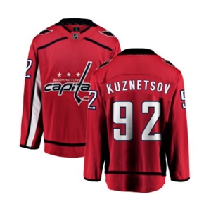 Washington Capitals #92 Evgeny Kuznetsov Fanatics Branded Red Home Breakaway NHL Jersey