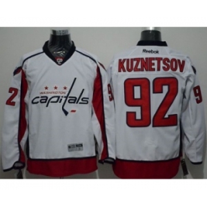 Washington Capitals #92 Evgeny Kuznetsov White Stitched NHL Jersey