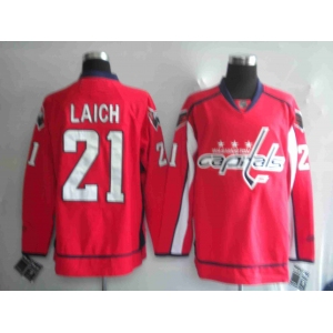 nhl washington capital #21 laich red