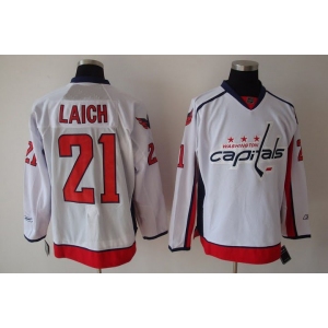 nhl washington capital #21 laich white