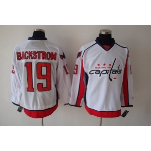 nhl washington capitals #19 backstrom white