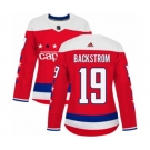 Women Adidas Washington Capitals #19 Nicklas Backstrom Authentic Red Alternate NHL Jersey