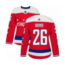 Women Adidas Washington Capitals #26 Nic Dowd Premier Red Alternate NHL Jersey