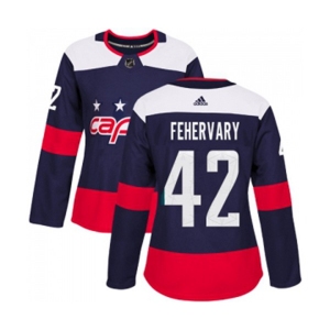 Women Adidas Washington Capitals #42 Martin Fehervary Authentic Navy Blue 2018 Stadium Series NHL Jersey