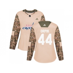 Women Adidas Washington Capitals #44 Brooks Orpik Camo Authentic 2017 Veterans Day Stitched NHL Jersey