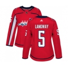 Women Adidas Washington Capitals #5 Rod Langway Premier Red Home NHL Jersey