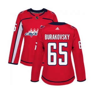 Women Adidas Washington Capitals #65 Andre Burakovsky Premier Red Home NHL Jersey
