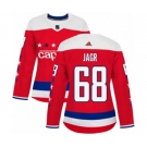 Women Adidas Washington Capitals #68 Jaromir Jagr Premier Red Alternate NHL Jersey