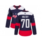 Women Adidas Washington Capitals #70 Braden Holtby Navy Authentic 2018 Stadium Series Stitched NHL Jersey