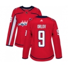 Women Adidas Washington Capitals #9 Dmitry Orlov Premier Red Home NHL Jersey