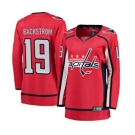 Women Washington Capitals #19 Nicklas Backstrom Fanatics Branded Red Home Breakaway NHL Jersey