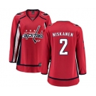 Women Washington Capitals #2 Matt Niskanen Fanatics Branded Red Home Breakaway NHL Jersey