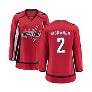 Women Washington Capitals #2 Matt Niskanen Fanatics Branded Red Home Breakaway NHL Jersey