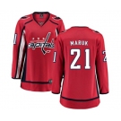 Women Washington Capitals #21 Dennis Maruk Fanatics Branded Red Home Breakaway NHL Jersey
