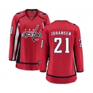 Women Washington Capitals #21 Lucas Johansen Fanatics Branded Red Home Breakaway NHL Jersey