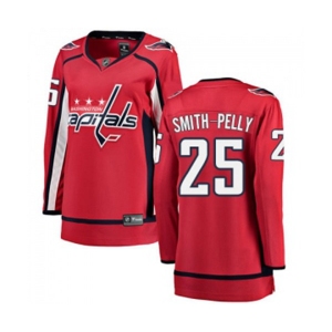 Women Washington Capitals #25 Devante Smith-Pelly Fanatics Branded Red Home Breakaway NHL Jersey