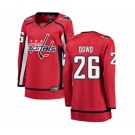 Women Washington Capitals #26 Nic Dowd Fanatics Branded Red Home Breakaway NHL Jersey