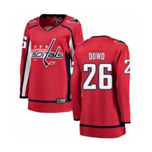 Women Washington Capitals #26 Nic Dowd Fanatics Branded Red Home Breakaway NHL Jersey