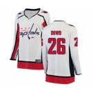 Women Washington Capitals #26 Nic Dowd Fanatics Branded White Away Breakaway NHL Jersey