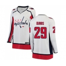Women Washington Capitals #29 Christian Djoos Fanatics Branded White Away Breakaway NHL Jersey