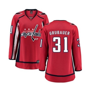 Women Washington Capitals #31 Philipp Grubauer Fanatics Branded Red Home Breakaway NHL Jersey