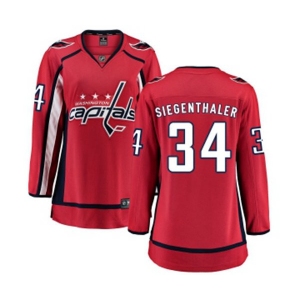 Women Washington Capitals #34 Jonas Siegenthaler Fanatics Branded Red Home Breakaway NHL Jersey