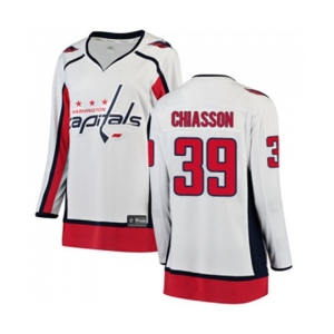 Women Washington Capitals #39 Alex Chiasson Fanatics Branded White Away Breakaway NHL Jersey